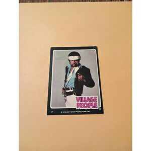 Vintage 1979 Village People Trading Card #7 Disco Era Vintage Music Collectible